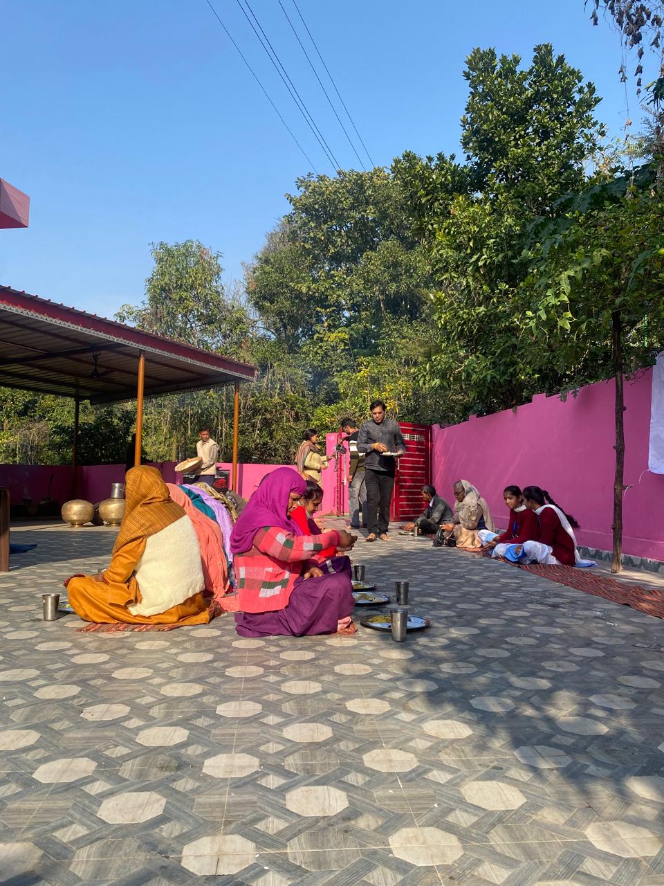 The trust distributing learning toys and support at a community school